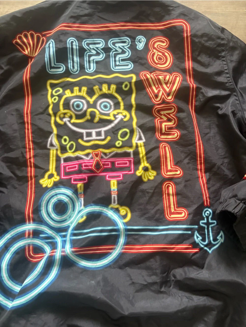 Members Only X Spongebob Squarepants jacket, size 1x